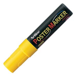 Shachihata Artline 12mm Chisel Tip Poster Marker - Chisel Marker Point Style - 12 mm Marker Point Size - Yellow Ink - 1 Each
