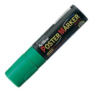 Shachihata Artline 20mm Chisel Tip Poster Marker - Chisel Marker Point Style - 20 mm Marker Point Size - Green Ink - 1 Each
