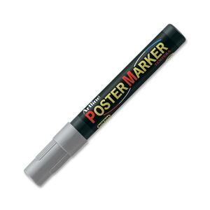 Shachihata Artline 2mm Bullet Tip Poster Marker - Bullet Marker Point Style - 2 mm Marker Point Size - Metallic Silver Ink - 1 Each