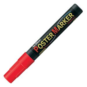 Shachihata Artline 2mm Bullet Tip Poster Marker - Bullet Marker Point Style - 2 mm Marker Point Size - Red Ink - 1 Each