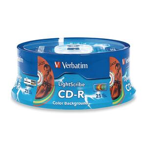 Verbatim LightScribe 52x CD-R Media - 700MB - 120mm Standard - 25 Pack Spindle