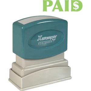 Shachihata Xstamper Pre-Inked Stamp - 0.5" x 1.62" - Light Green