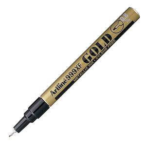 Shachihata Artline Fine Point Paint Marker - 0.8 mm Marker Point Size - Gold Ink - 1 Each
