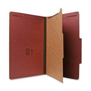 Nature Saver Recycled Classification Folder - Legal - 8.5" x 14" - 1 Divider - 2" Capacity - 15 / Box - White