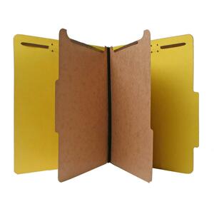 Nature Saver Recycled Classification Folder - Letter - 8.5" x 11" - 2 Divider - 2" Capacity - 15 / Box - Yellow