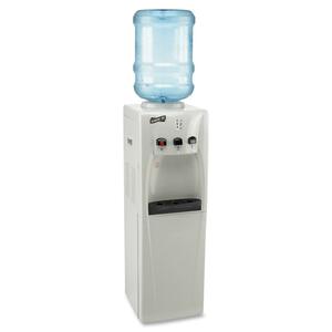 Genuine Joe Water Cooler - Hot/Cold - 5gal - Stainless Steel - 39" x 13.5" x 12.25" - White