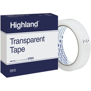 3M Highland Transparent Tape - 0.75" Width x 2592" Length - 3" Core - Polypropylene Film - 1 Roll - Clear