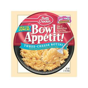 Advantus Bowl Appetit Pasta with Three Cheese Rotini - Cheese Rotini - 12 / Carton