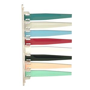 Unimed-Midwest Exam Room Status Signal Flag - 12.37" x 7.25" - Scratch-resistant - Plastic - Teal, Gray, Steel Blue, Burgundy, White, Black, Mauve, Sea Spray