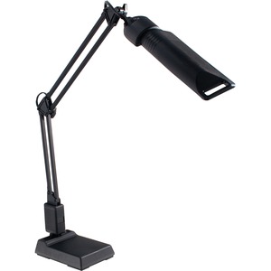 Ledu Computer Desk Lamp - 30" Height - 1 x 13W Fluorescent Bulb - Adjustable - Metal - Desk-mountable - Matte Black