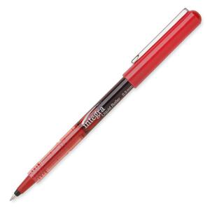 Integra Liquid Ink Rollerball Pen - Pen Point Size: 0.5mm - Ink Color: Red - 12 / Dozen