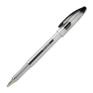 Integra Gel Ink Stick Pen - 0.7 mm Pen Point Size - Black Ink - Clear Barrel - 1 Each