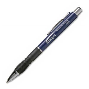Integra Retractable Ergonomic Ballpoint Pen - 0.7 mm Pen Point Size - Blue Ink - Blue Barrel - 1 Each