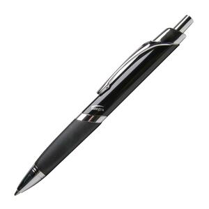 Integra Retractable Metal Barrel Ballpoint Pen - 0.7 mm Pen Point Size - Black Ink - Black Barrel - 1 Each