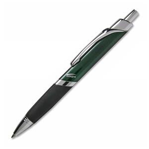 Integra Retractable Metal Barrel Ballpoint Pen - 0.7 mm Pen Point Size - Black Ink - Green Barrel - 1 Each