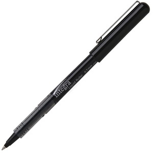 Integra Liquid Ink Rollerball Pen - Pen Point Size: 0.7mm - Ink Color: Black - 12 / Dozen