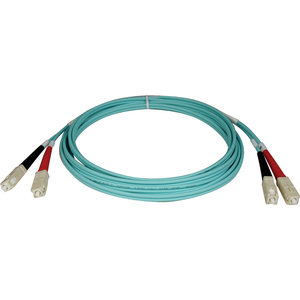 Tripp Lite by Eaton 1M 10Gb Duplex Multimode 50/125 OM3 LSZH Fiber Optic Patch Cable SC/SC Aqua 3' 3ft 1 Meter