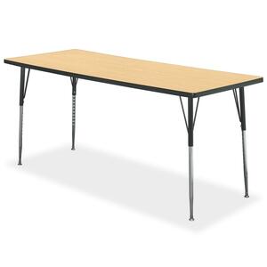 HON Training Table - Rectangle x 72" x 1.12" - Particleboard - Natural Maple, Black