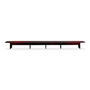 Tiffany Corsica Conference Table - Boat - 29.5" x 360" x 54" x 2" - 30" - Wood - Mahogany, Black Edge