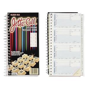Kleer-Fax Telephone Message Book - 11.5" x 5.5" Sheet Size - 1Each