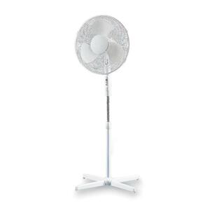 Atlantic Breeze Pedestal Fan - 18" Diameter - 3 Speed - Oscillating - 54" Height x 26" Width x 26" Depth - Steel Stand - Light Gray