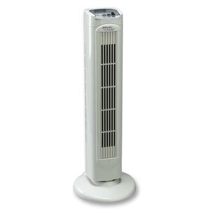 Atlantic Breeze Oscillating Tower Fan - 30" Diameter - 3 Speed - Oscillating - 30" Height x 9" Width x 7" Depth - Light Gray