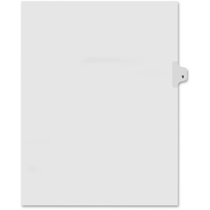 Kleer-Fax Legal 80000 Series Printed 9 Exhibit Index Divider - 1 x Tab Printed 9 - 25 Tab(s)/Set - 8.5" x 11" - 25 / Pack - White Divider