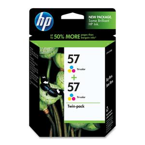 HP No.57 Twinpack Tri-Color Ink Cartridges - Inkjet - 500 Page - 2
