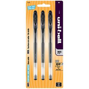 Sanford EX2 Gel Pen - 0.7 mm Pen Point Size - Black Ink - Clear Barrel - 3 / Pack