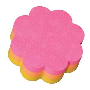 Post-it Super Sticky Flower Shaped Adhesive Note - Self-adhesive - 2.87" x 2.87" - Assorted - 1 Pad