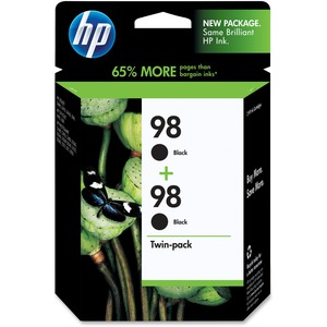 HP No. 98 Twinpack Black Ink Cartridge - Inkjet - 420 Page - Black - 2