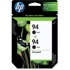 HP No. 94 Twinpack Black Ink Cartridge - Inkjet - 480 Page - Black - 2 / Pack