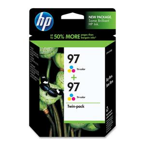 HP No.97 Twinpack Tri-Color Ink Cartridge - Inkjet - 560 Page - Color - 2