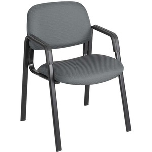 Safco Cava Collection Guest Chair - Metal Black Frame22.5" x 24" x 32.5" - Polyester Charcoal Seat