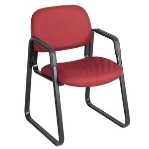 Safco Cava Collection Sled Base Guest Chair - Steel Black Frame22.5" x 24" x 32.5" - Polyester Charcoal Seat