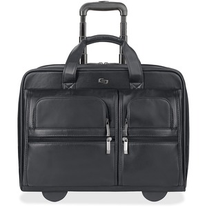Classic 15.6" Leather Rolling Case