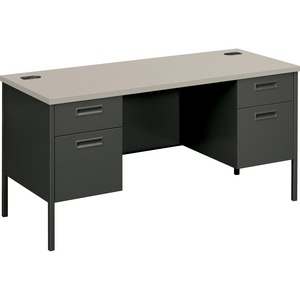 HON Metro Classic Kneespace Credenza - 2 Box, 2 Drawer - 24" x 60" x 29.5" - Steel - Gray