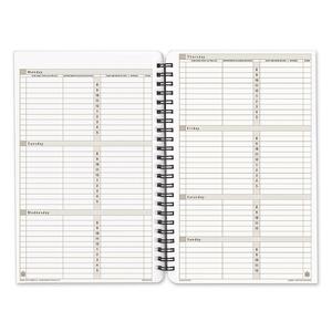 Day-Timer Wirebound Weekly/Monthly Organizer Refills - Weekly - 5.5" x 8.5" - January till December - 8:00 AM to 6:00 PM - 1 Week Per 2 Page(s) - White