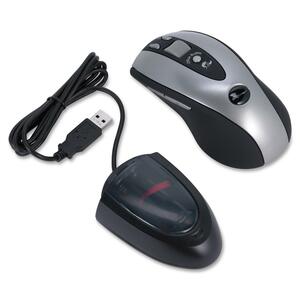 Compucessory RF Wireless Optical Mouse - Optical - USB - Black, Silver - Pack of 1