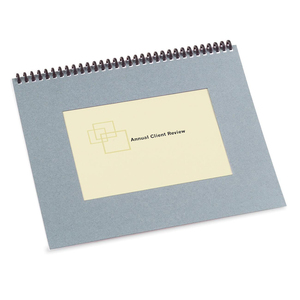 GBC Textured Heavy-duty Binding Covers w/ Window - 8.5" x 11" - Letter - 10 / Pack - Gray
