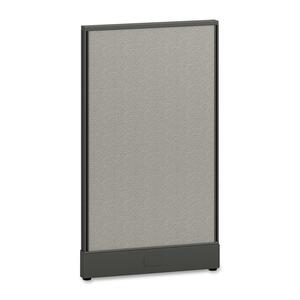 HON Initiate Office Workstation Panel - 24" Width x 2" Depth x 42" Height - Alumina, Charcoal