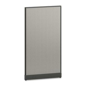 HON Initiate Office Workstation Panel - 36" Width x 2" Depth x 68" Height - Alumina, Charcoal