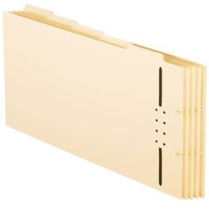 Esselte Multisection Classification Folder - Legal - 8.5" x 14" - 1/5 Tab Cut - 2" Capacity - 11pt. - Manila