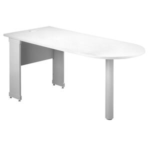 Maxon Panel System Contemporary Peninsula Worktable - Drawer, Tray x 30" x 1" - Gray