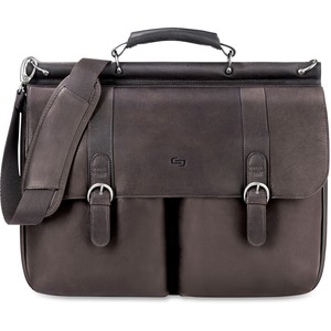 Classic 16" Leather Briefcase - Click Image to Close