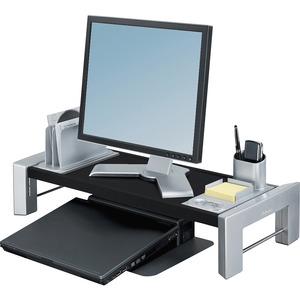 Fellowes Professional Flat Panel Workstation - Up to 40lb - Up to 21" Flat Panel Display - Gray