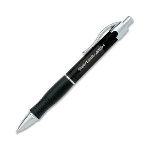 Paper Mate Apex Retractable Pen - Point Pen Point Style - 1.6 mm Pen Point Size - Black Ink - Black Barrel - 1 Each