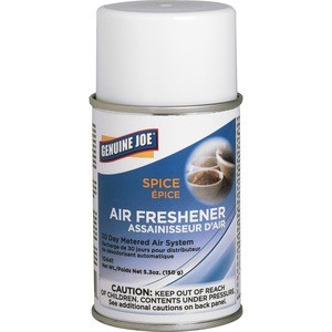 Genuine Joe Premium Metered Air Freshener - Aerosol - Spice - 30 Day