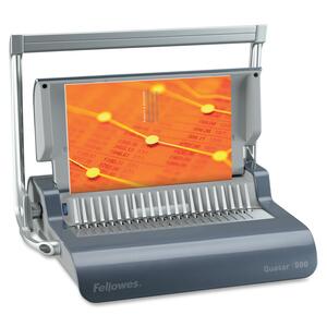 Fellowes Quasar Comb Binding Machine - Manual - CombBind - 500 Sheet(s) Bind - 20 Punch - 5.12" x 18" x 15.38" - Gray