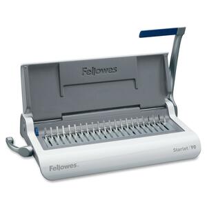 Fellowes Starlet Comb Binding Machine - Manual - CombBind - 90 Sheet(s) Bind - 7 Punch - 3.12" x 17" x 9.81" - White